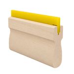 RODO DE MADEIRA COM TIRA POLIURETANO AMARELO 30x7mm 70SH