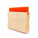 RODO DE MADEIRA COM TIRA POLIURETANO LARANJA 30x7mm 60SH