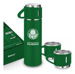 Garrafa Brasfoot Com 3 Canecas Palmeiras 420 Ml Cod. 16631