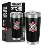 Copo Brasfoot Inox Stone Corinthians 500ml Cod. 16627