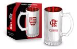 Caneca Brasfoot Vidro Metal Flamengo 480ml Cod. 16588
