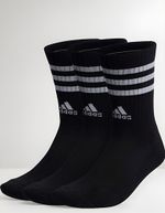 Kit Meia adidas Cano Alto 3 Listras C/ 3 Pares