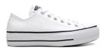 Tênis Converse All Star     Branco Plataforma Couro Cod: 14709