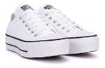 Tênis Converse All Star     Branco Plataforma Couro Cod: 14709