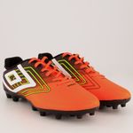Chuteira Umbro Reflect Campo Laranja E Preta Cod: 15989
