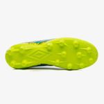 Chuteira Umbro Cosmic Jr Campo Limao/azul/preto Cod: 15976