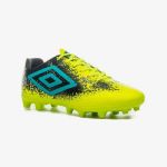 Chuteira Umbro Cosmic Jr Campo Limao/azul/preto Cod: 15976
