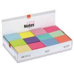 Bloco Notas Adesivas BRW 100 Folhas Mix 38x51mm - 12 Cores - Kit ou unidade