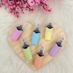 Kit Mini Marca Texto BRW Tampa e Ponta Transparente