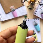 Kit Mini Marca Texto BRW Tampa e Ponta Transparente