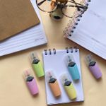 Kit Mini Marca Texto BRW Tampa e Ponta Transparente