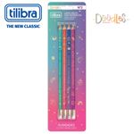 Kit 4 Lápis com Borracha Tilibra - Be Nice, Gypsy, Doodle