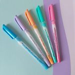 Kit Caneta Tris Candy Ponta Fina Tom Pastel Coloridas 0.7mm