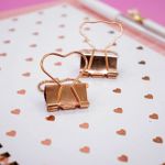 Binder Clip Fofo BRW Formatos Rose Gold - Tom Pastel - Rainbow - Gato, Coração, Unicórnio, Urso, Nuvem, Estrela, Flaming
