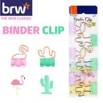 Binder Clip Fofo BRW Formatos Rose Gold - Tom Pastel - Rainbow - Gato, Coração, Unicórnio, Urso, Nuvem, Estrela, Flaming