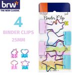 Binder Clip Fofo BRW Formatos Rose Gold - Tom Pastel - Rainbow - Gato, Coração, Unicórnio, Urso, Nuvem, Estrela, Flaming