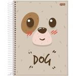 Caderno Capa Dura 10 Matérias Animais Fofos Jandaia 160 Folhas - Pinguim Raposa Urso Cachorro
