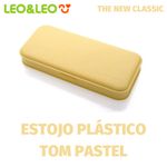 Estojo Plástico Leo&Leo Tom Pastel Retangular com Divisórias