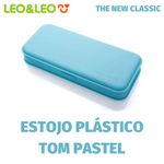 Estojo Plástico Leo&Leo Tom Pastel Retangular com Divisórias