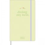 Caderno Tilibra Happy Sem Pauta Fitto Capa Dura - Estilo Moleskine - 80 Folhas