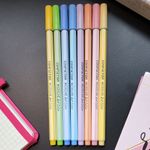 Kit Caneta Compactor Microline Tom Pastel Art Color - Lettering, Títulos