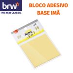 Bloco Notas com Imã BRW Amarelo Pastel 25 Folhas - para Lembretes e Recados