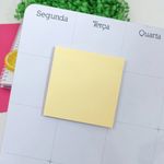 Bloco Notas com Imã BRW Amarelo Pastel 25 Folhas - para Lembretes e Recados