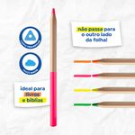 Lápis Marca Texto Tris Fluo - Não Marca o verso da Folha - Amarelo, Rosa, Verde e Laranja
