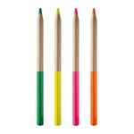 Lápis Marca Texto Tris Fluo - Não Marca o verso da Folha - Amarelo, Rosa, Verde e Laranja