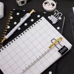 Binder Clipes para Papel BRW - Com Suporte para Lápis e Caneta - Preto e Branco