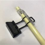 Binder Clipes para Papel BRW - Com Suporte para Lápis e Caneta - Preto e Branco