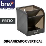 Organizador Multiuso BRW Vertical de Plástico - 3 Compartimentos Largo - Preto, Branco, Rosa e Verde