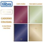 Caderno Colegial Tilibra West Village Metalizado Capa Dura - 10 ou 1 Matéria