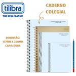 Caderno Colegial Tilibra West Village Metalizado Capa Dura - 10 ou 1 Matéria