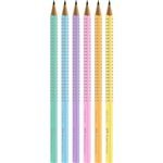 Lápis 2B Faber Castell com Esferas Antideslizantes - Pastel, Neon, Sparkle e Tradicional