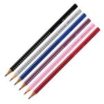Lápis 2B Faber Castell com Esferas Antideslizantes - Pastel, Neon, Sparkle e Tradicional