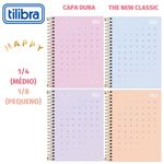 Caderneta Capa Dura Tilibra Happy Tom Pastel 1/4 ou 1/8 - 80 Folhas