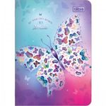 Caderneta Tilibra Daisy Capa Flexível Grampeada - 32 Folhas - Borboletas