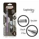 Kit Lapiseira BRW 2.0mm + Grafite Cores Metalizadas - Prata, Dourada, Azul e Rosa
