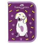 Estojo Faber Castell Pets - Gatinho e Cachorro - Lápis de Cor + Borracha + Apontador + Caneta + Lápis + Régua