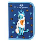 Estojo Faber Castell Pets - Gatinho e Cachorro - Lápis de Cor + Borracha + Apontador + Caneta + Lápis + Régua