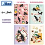 Caderneta Grampeada Tilibra Purrfect Cats - 32 Folhas - Gatinho Fofo