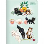 Caderneta Grampeada Tilibra Purrfect Cats - 32 Folhas - Gatinho Fofo