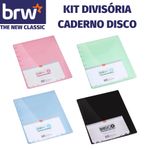Kit Divisória e Subcapa para Caderno Inteligente Smart Disco BRW - Tons Pastel