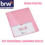 Kit Divisória e Subcapa para Caderno Inteligente Smart Disco BRW - Tons Pastel