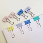 Prendedores de Papel Binder Clips Tom Pastel Emoji Fofo Cis - Kit ou Unidade