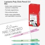Lapiseira Faber Castell Poly Click 2.0mm Colorida Tom Pastel