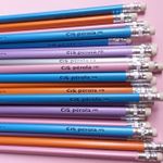 Kit Lápis com Borracha Cis Pérola Cores Metalizadas - ou Kit com Apontador