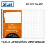 Refil Caderno Universitário Argolado Fichário Tiliflex Tilibra - Pontilhado Quadriculado Colorido