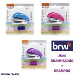 Kit Grampeador + Grampos Coloridos BRW